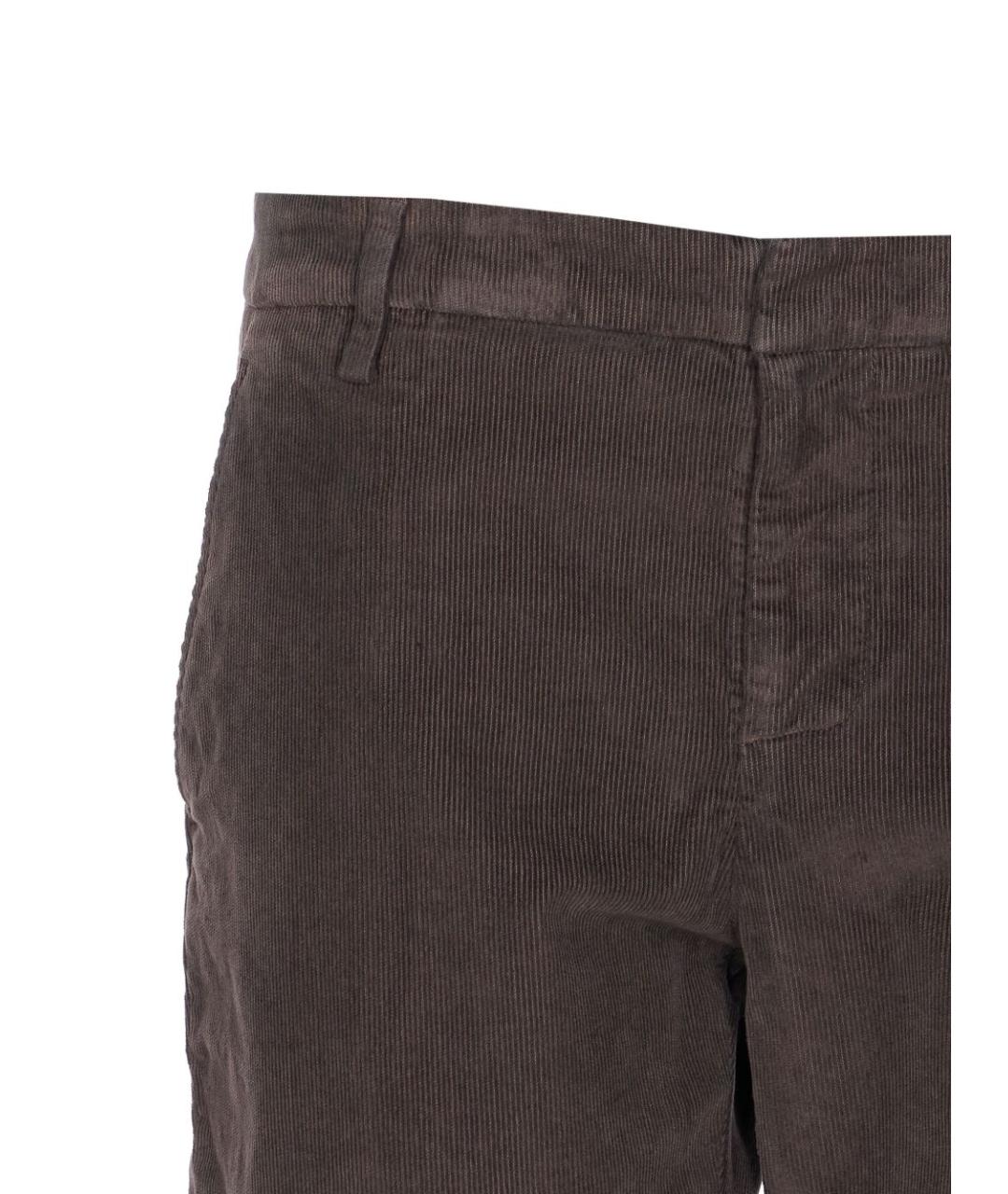 DONDUP Коричневые хлопковые повседневные брюки, фото 2