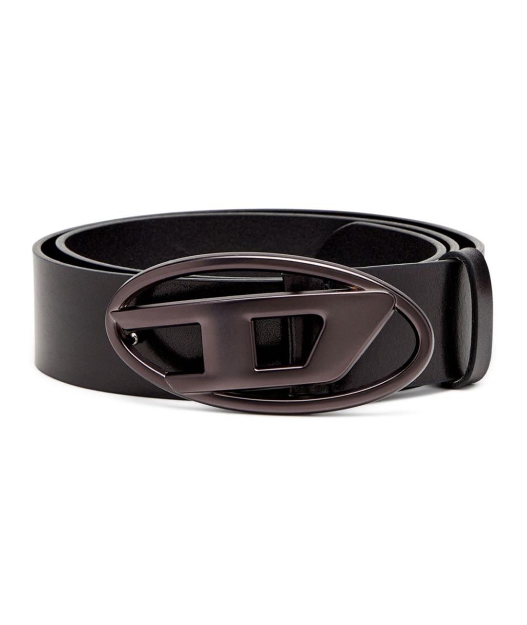 DIESEL Черный кожаный ремень, фото 1