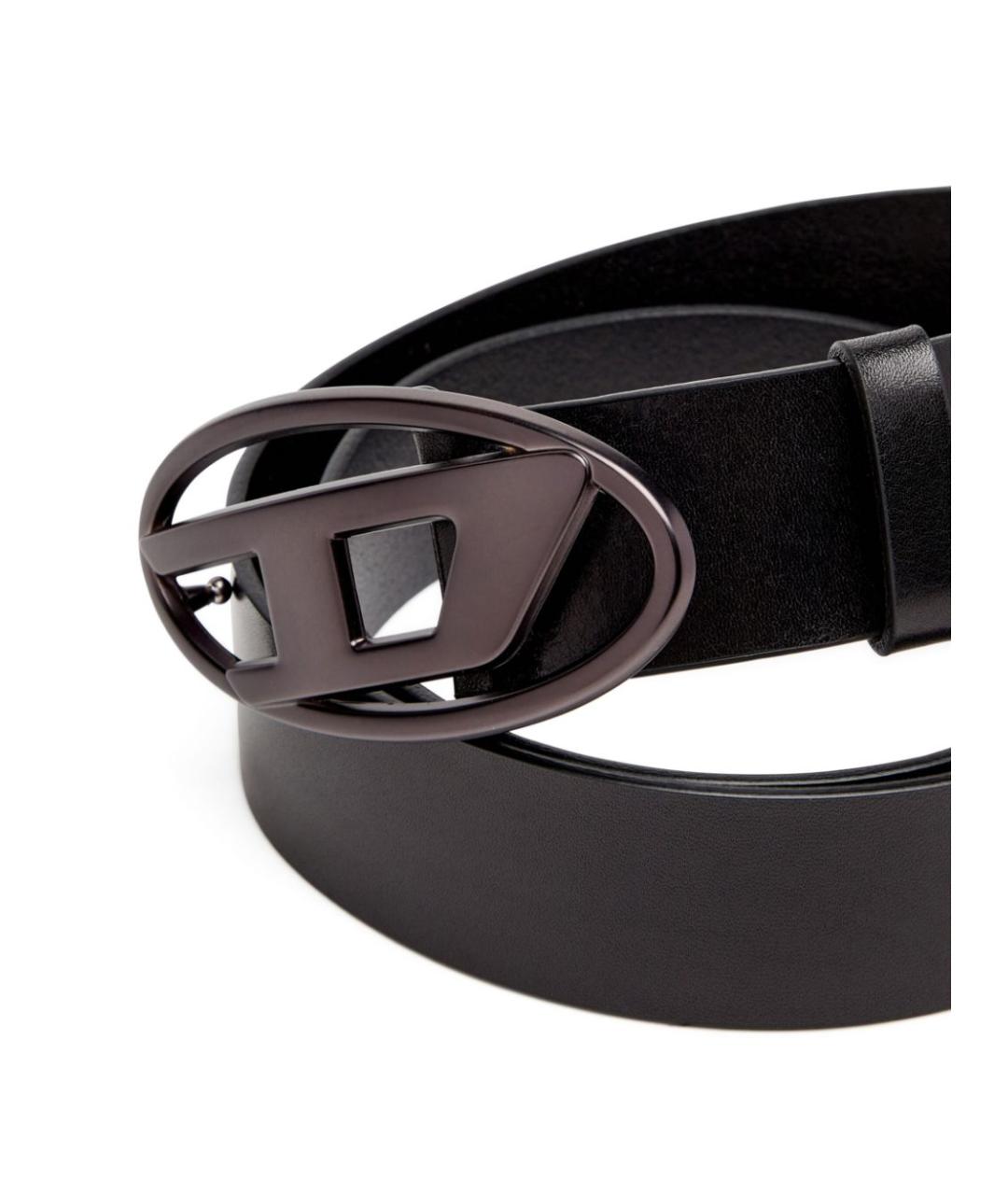 DIESEL Черный кожаный ремень, фото 2