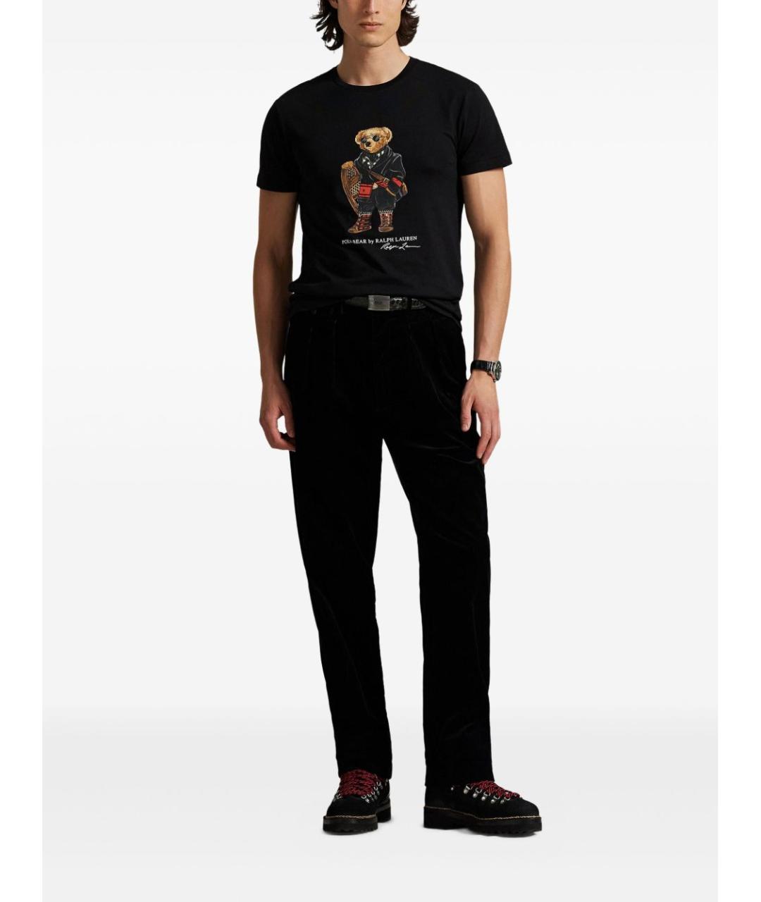 POLO RALPH LAUREN Черная хлопковая футболка, фото 2