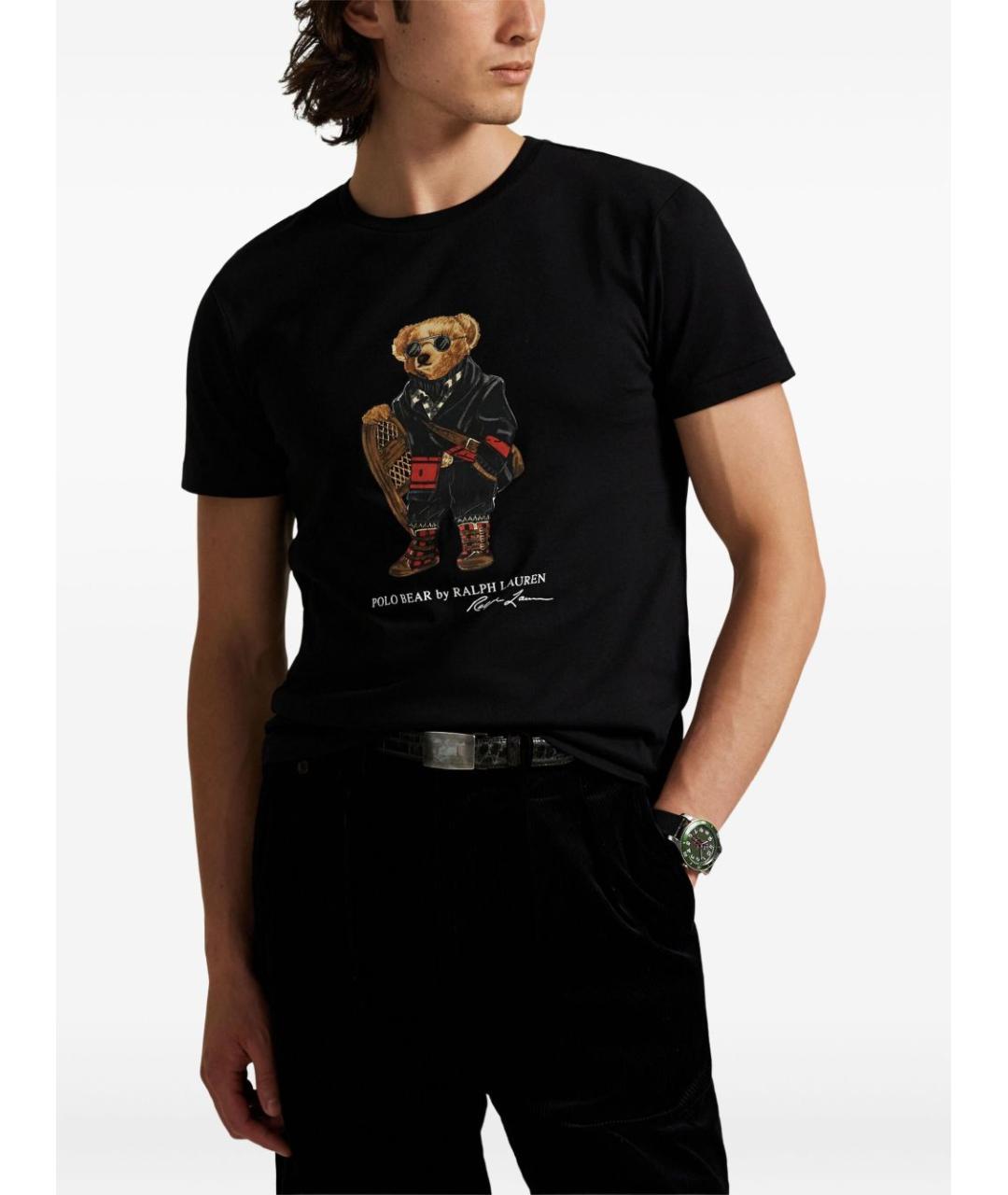 POLO RALPH LAUREN Черная хлопковая футболка, фото 3