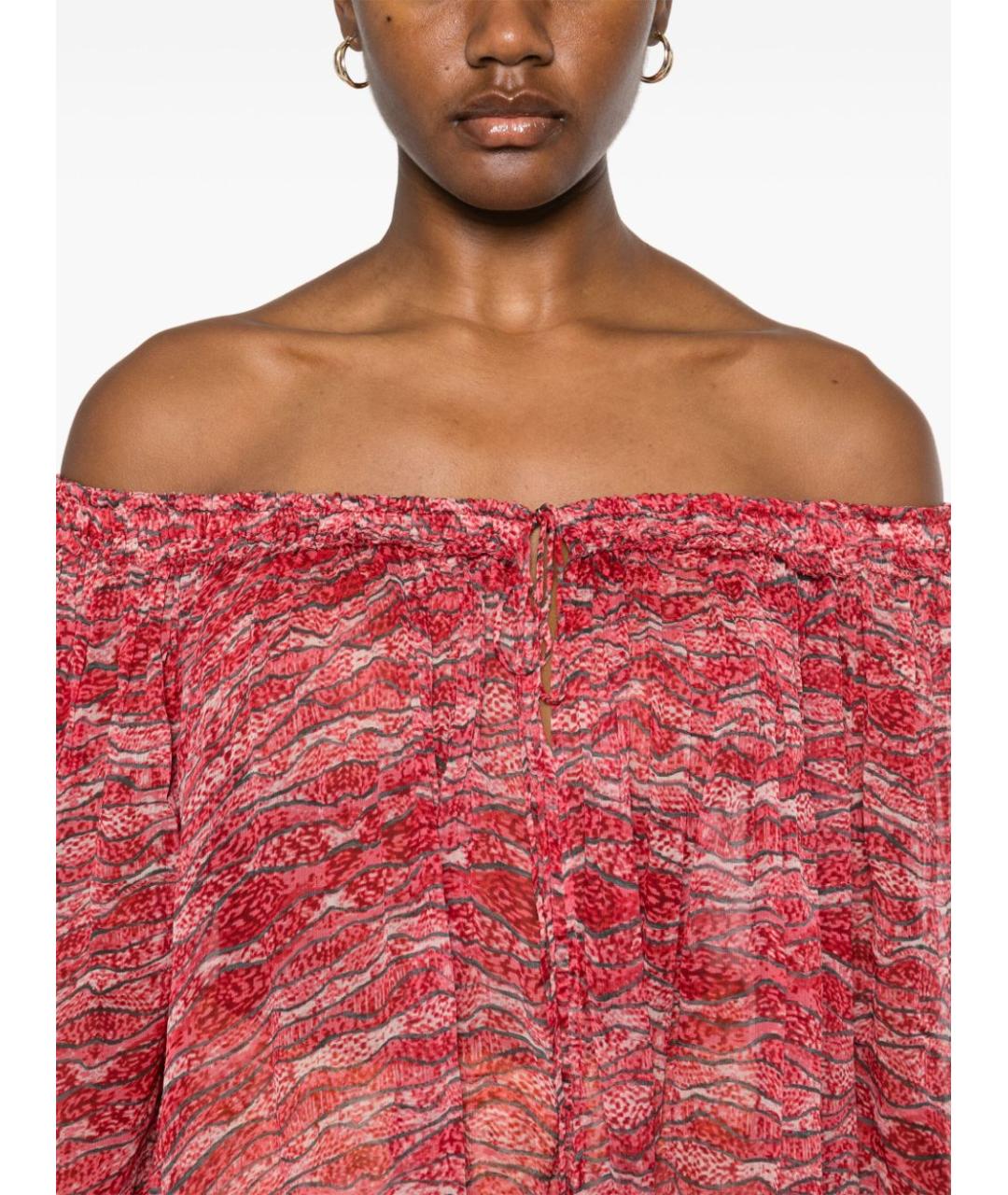 ISABEL MARANT ETOILE Красная вискозная блузы, фото 2