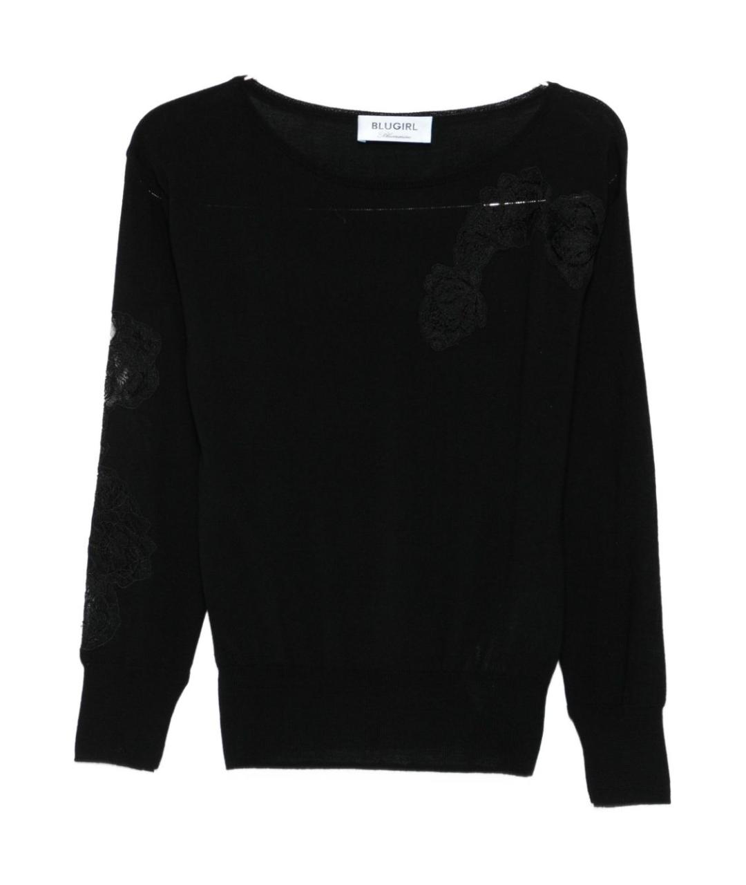 BLUGIRL Черный шерстяной джемпер / свитер, фото 1
