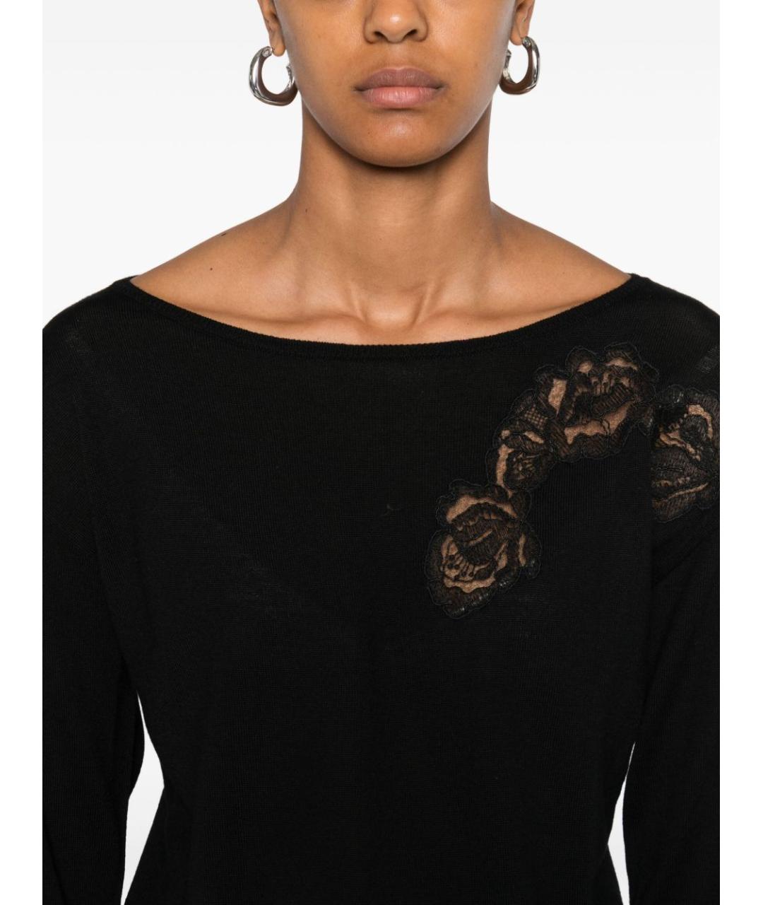 BLUGIRL Черный шерстяной джемпер / свитер, фото 2