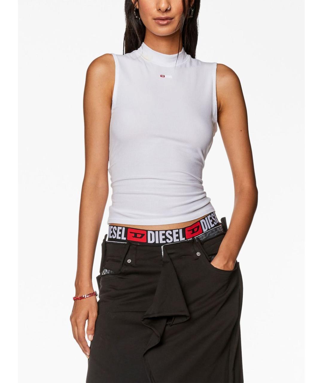 DIESEL Белая вискозная майка, фото 4