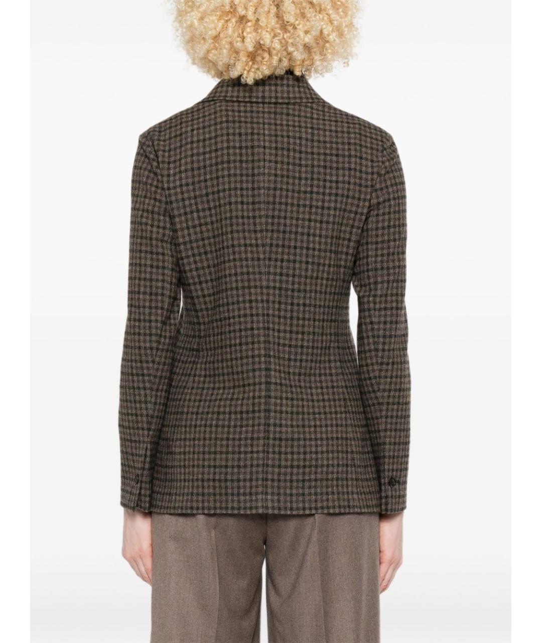 CIRCOLO 1901 Коричневый шерстяной жакет/пиджак, фото 5