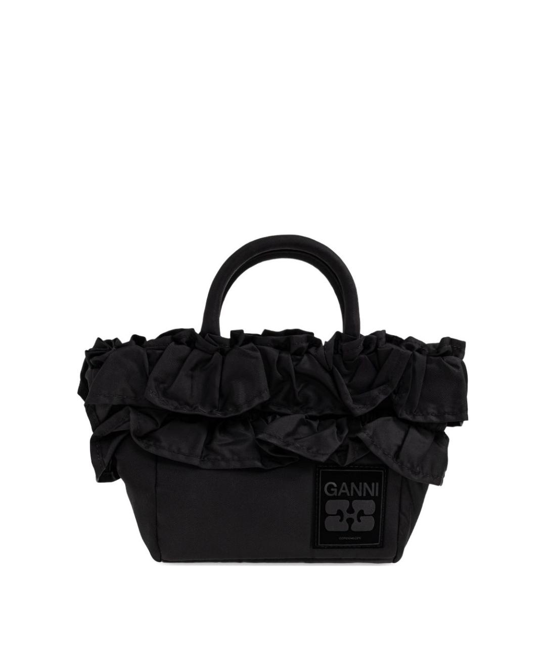 GANNI Черная сумка с короткими ручками, фото 1