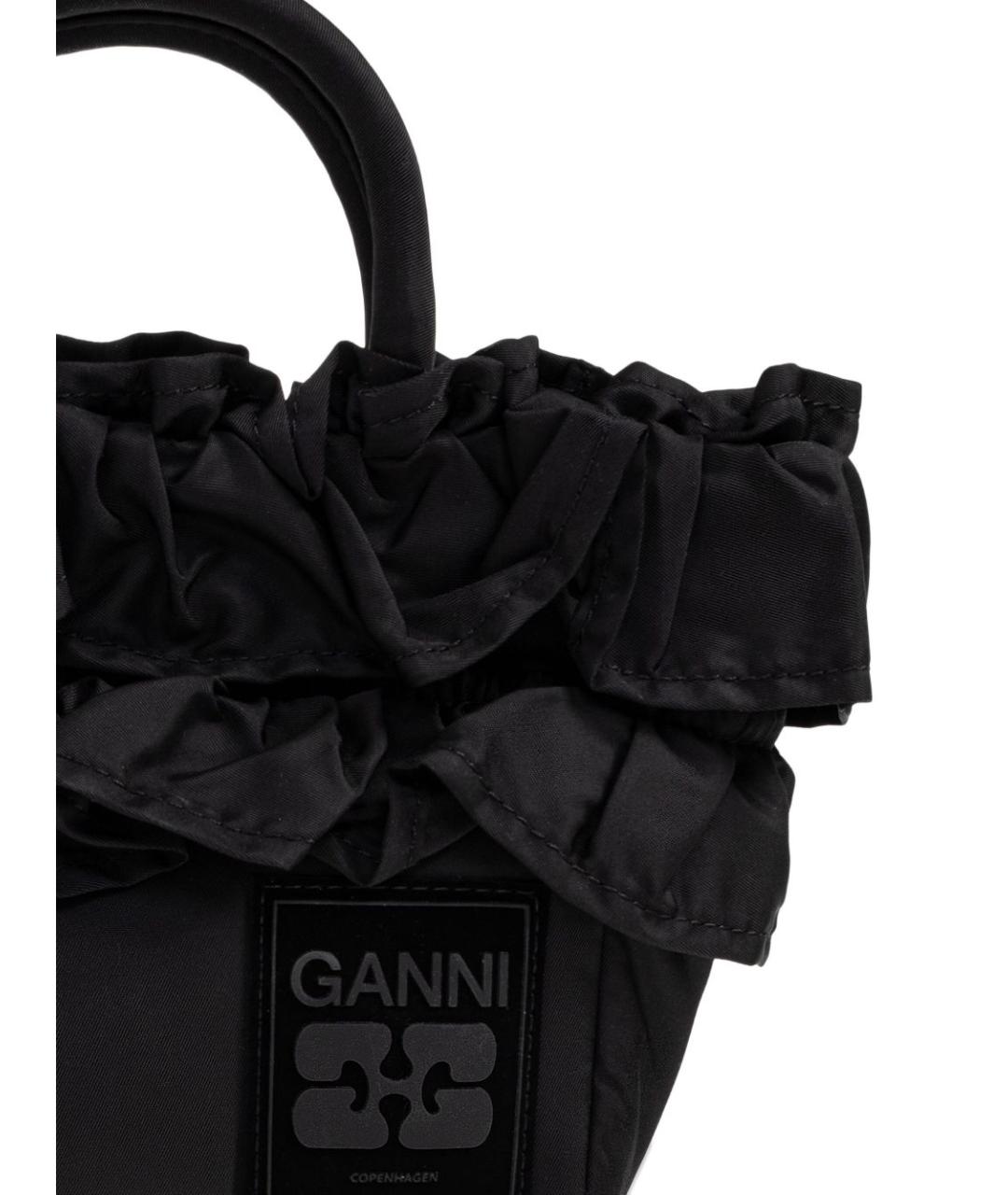 GANNI Черная сумка с короткими ручками, фото 3