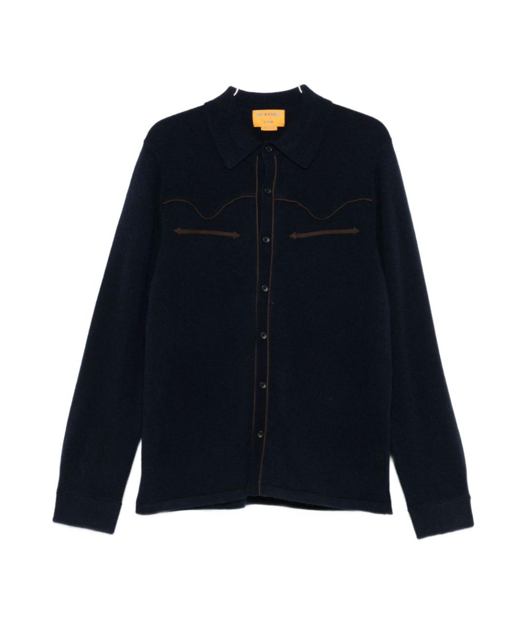 GUEST IN RESIDENCE Синяя кашемировая кэжуал рубашка, фото 1