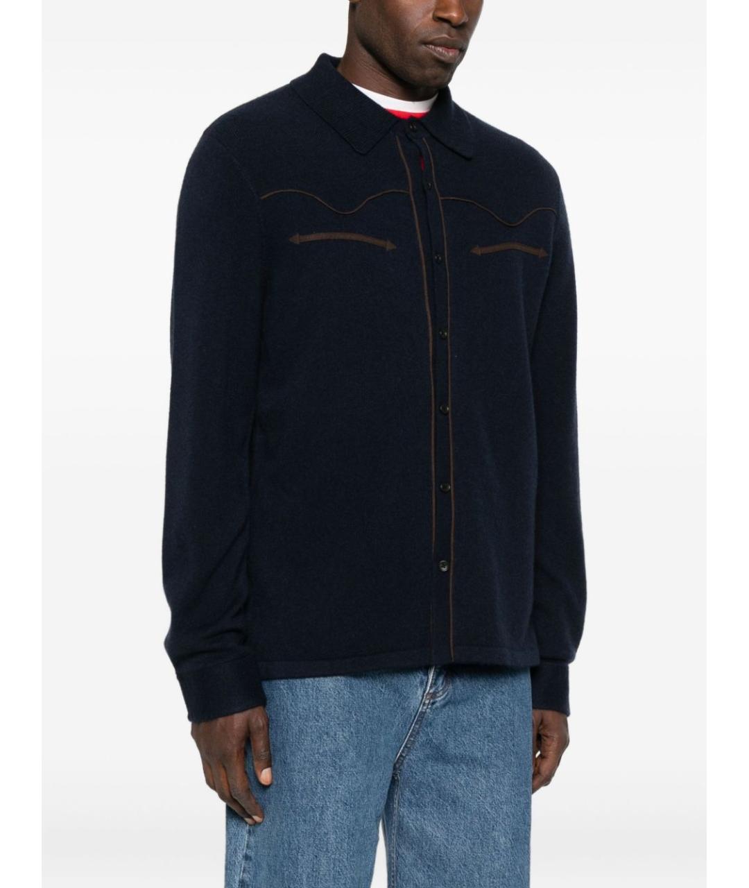 GUEST IN RESIDENCE Синяя кашемировая кэжуал рубашка, фото 2