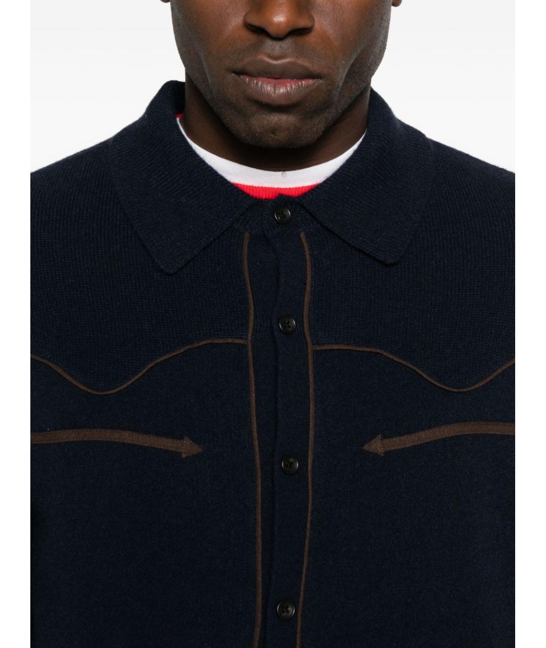 GUEST IN RESIDENCE Синяя кашемировая кэжуал рубашка, фото 3