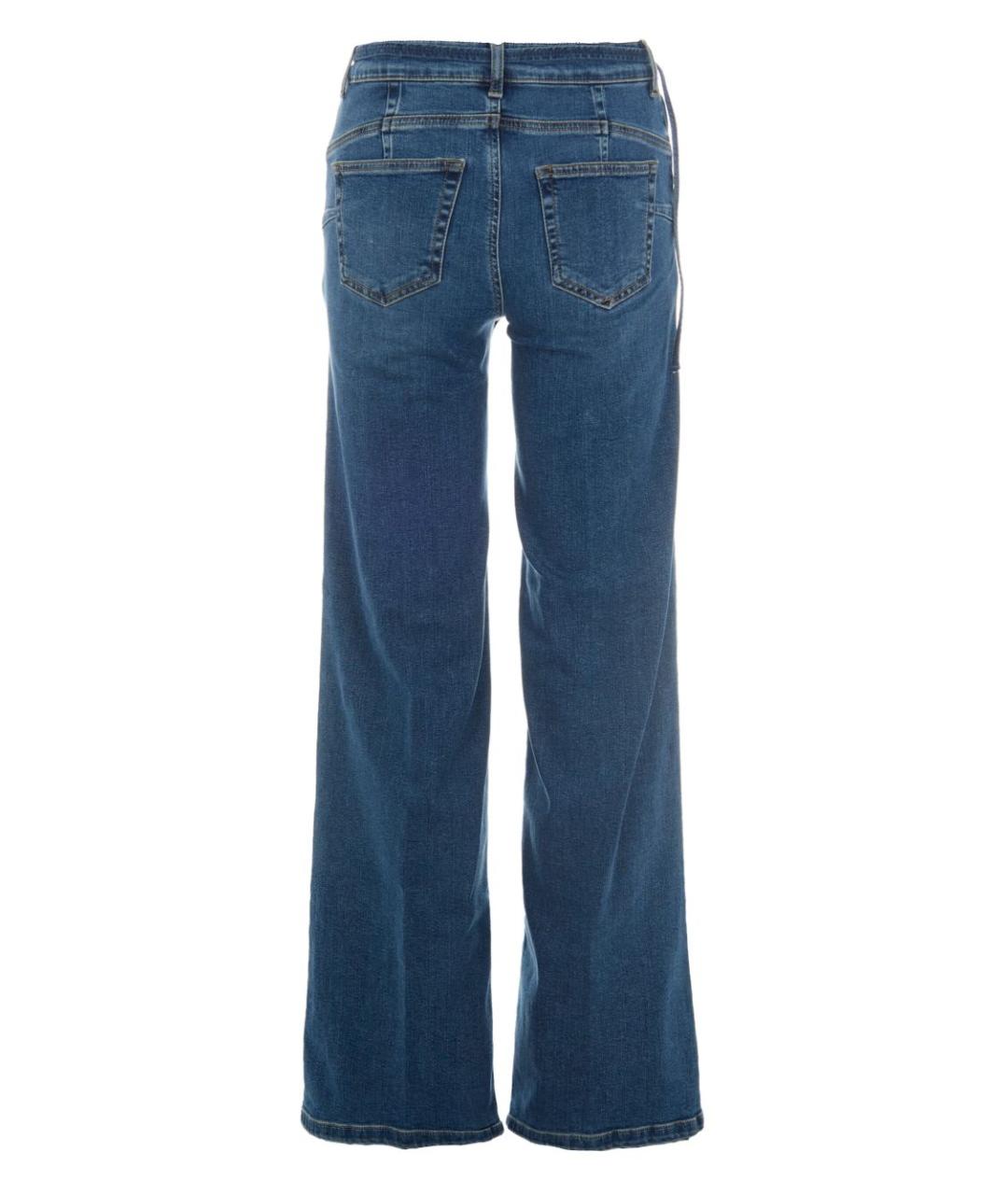 LIU JO Синие хлопковые прямые джинсы, фото 3