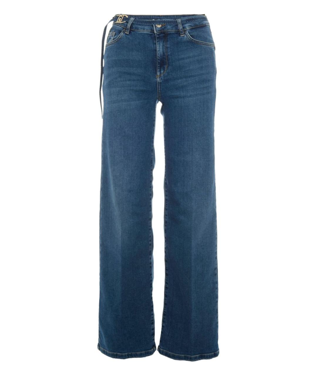 LIU JO Синие хлопковые прямые джинсы, фото 1