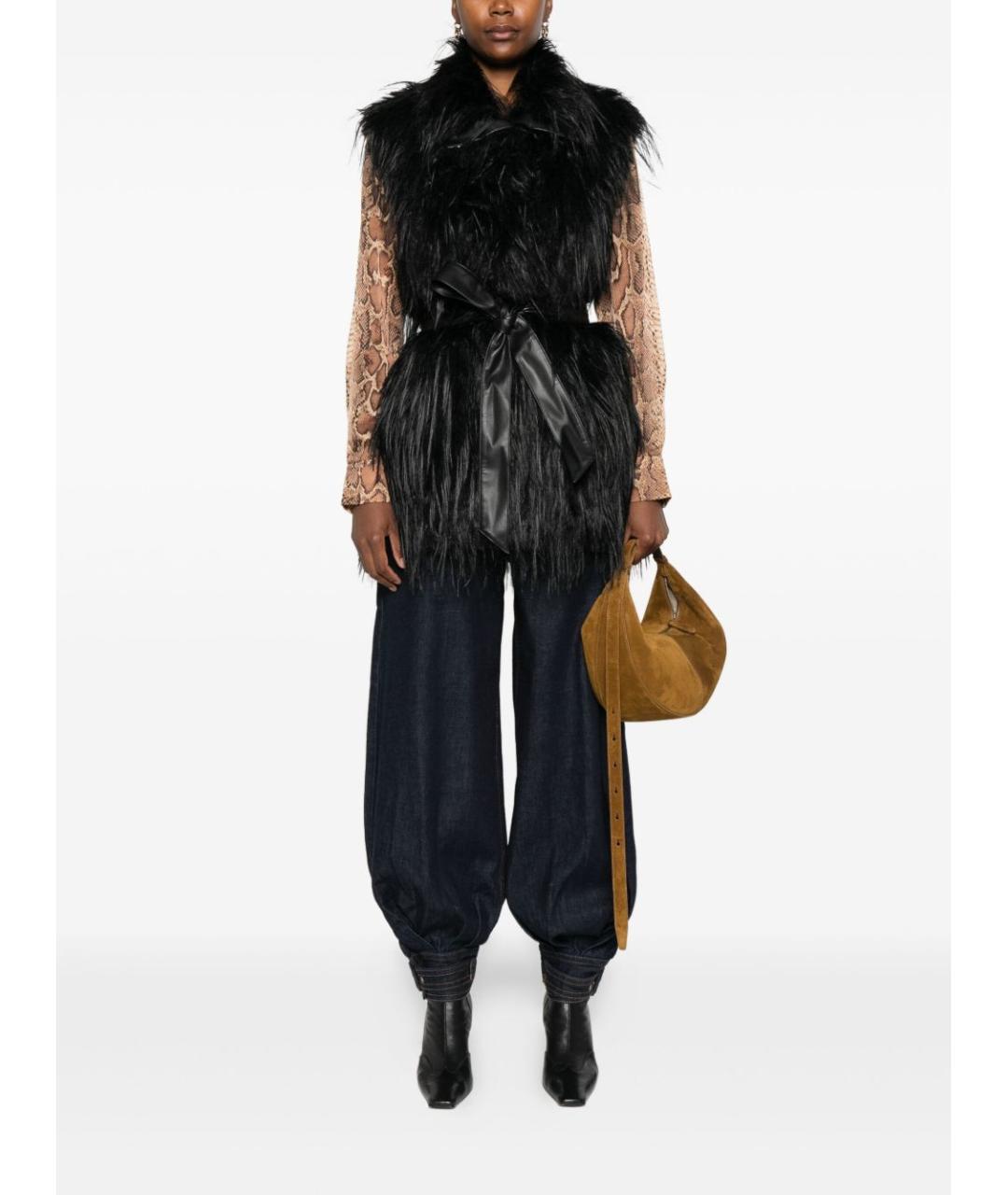 PINKO Черный полиэстеровый жилет, фото 3