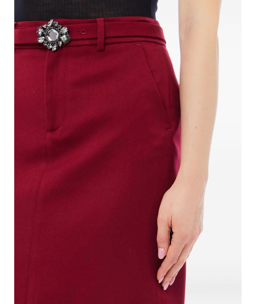 LIU JO Красная полиэстеровая юбка миди, фото 2