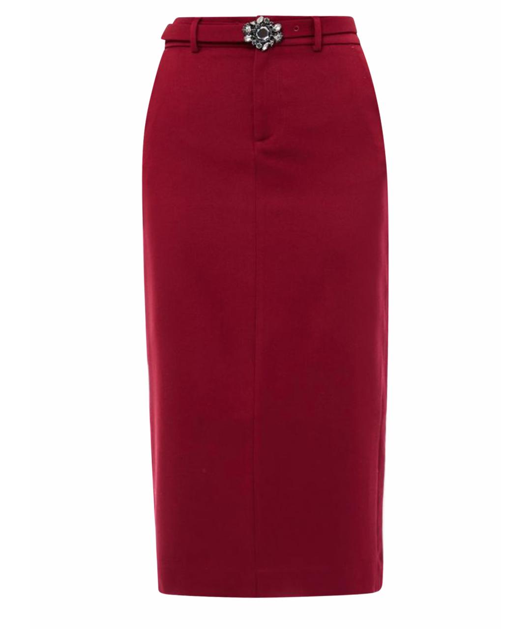LIU JO Красная полиэстеровая юбка миди, фото 1