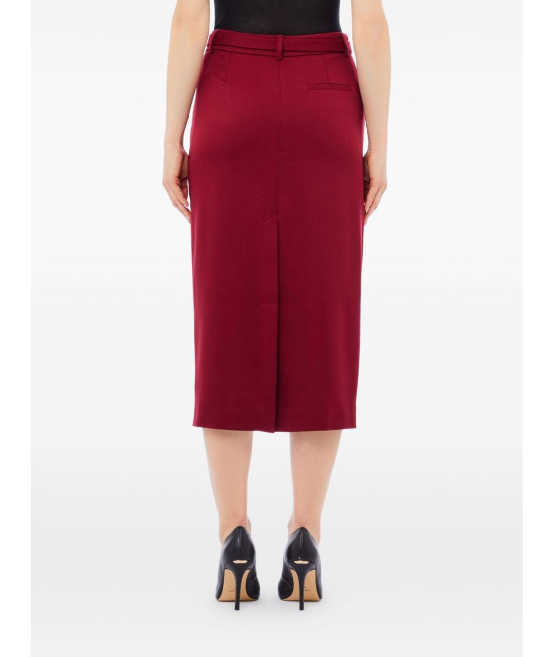 LIU JO Красная полиэстеровая юбка миди, фото 3
