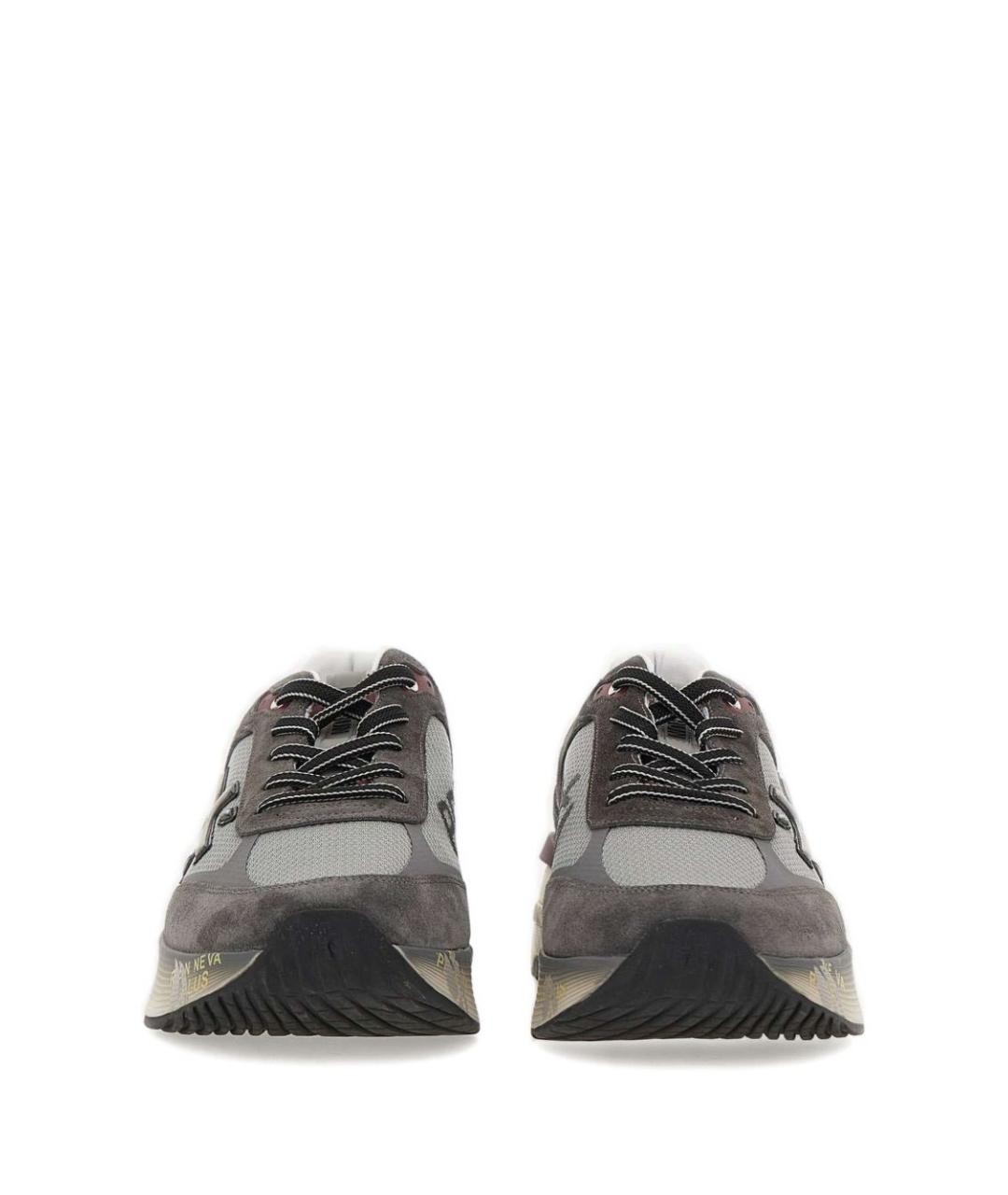 PREMIATA Серые кожаные низкие кроссовки / кеды, фото 3