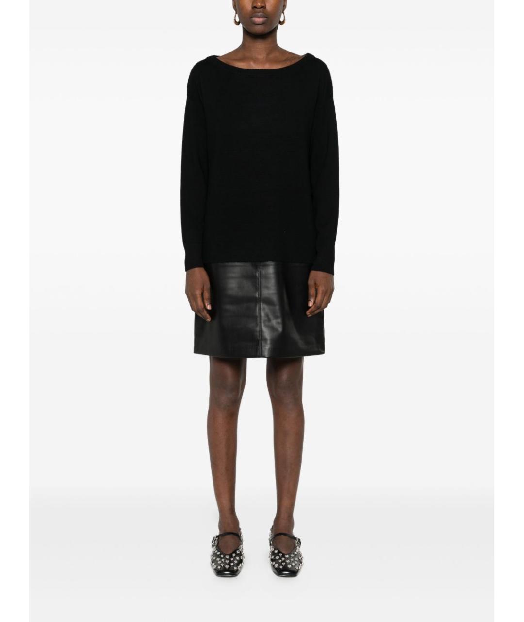 LIU JO Черное вискозное повседневное платье, фото 3