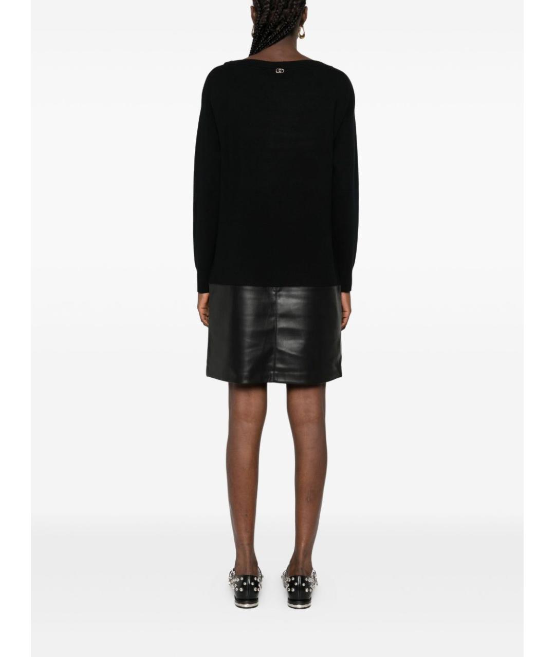 LIU JO Черное вискозное повседневное платье, фото 2