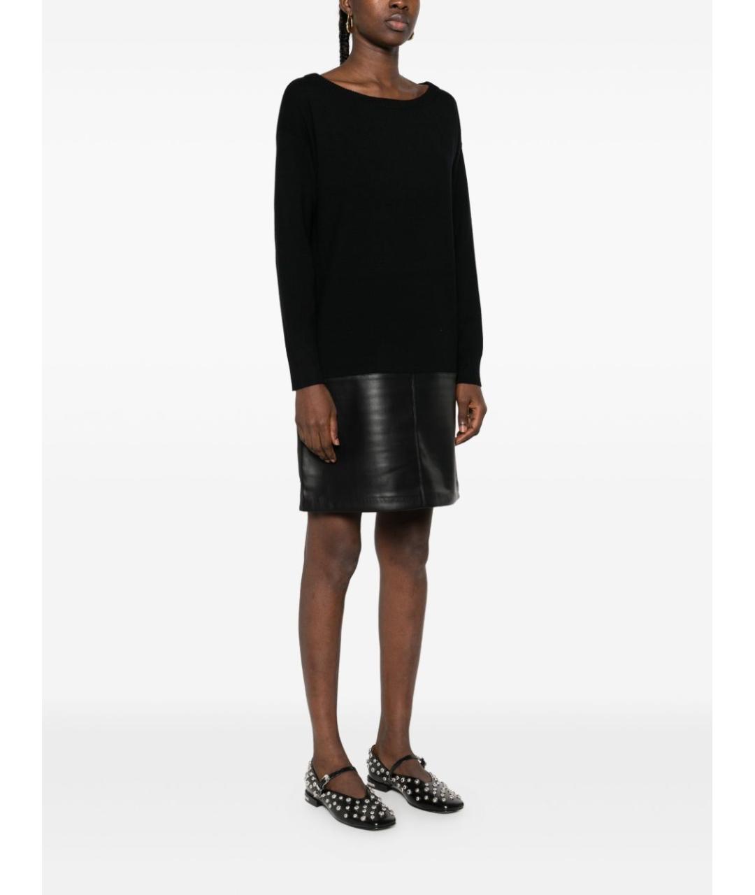 LIU JO Черное вискозное повседневное платье, фото 4