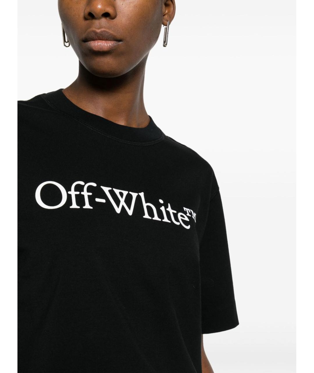 OFF-WHITE Черная хлопковая футболка, фото 3
