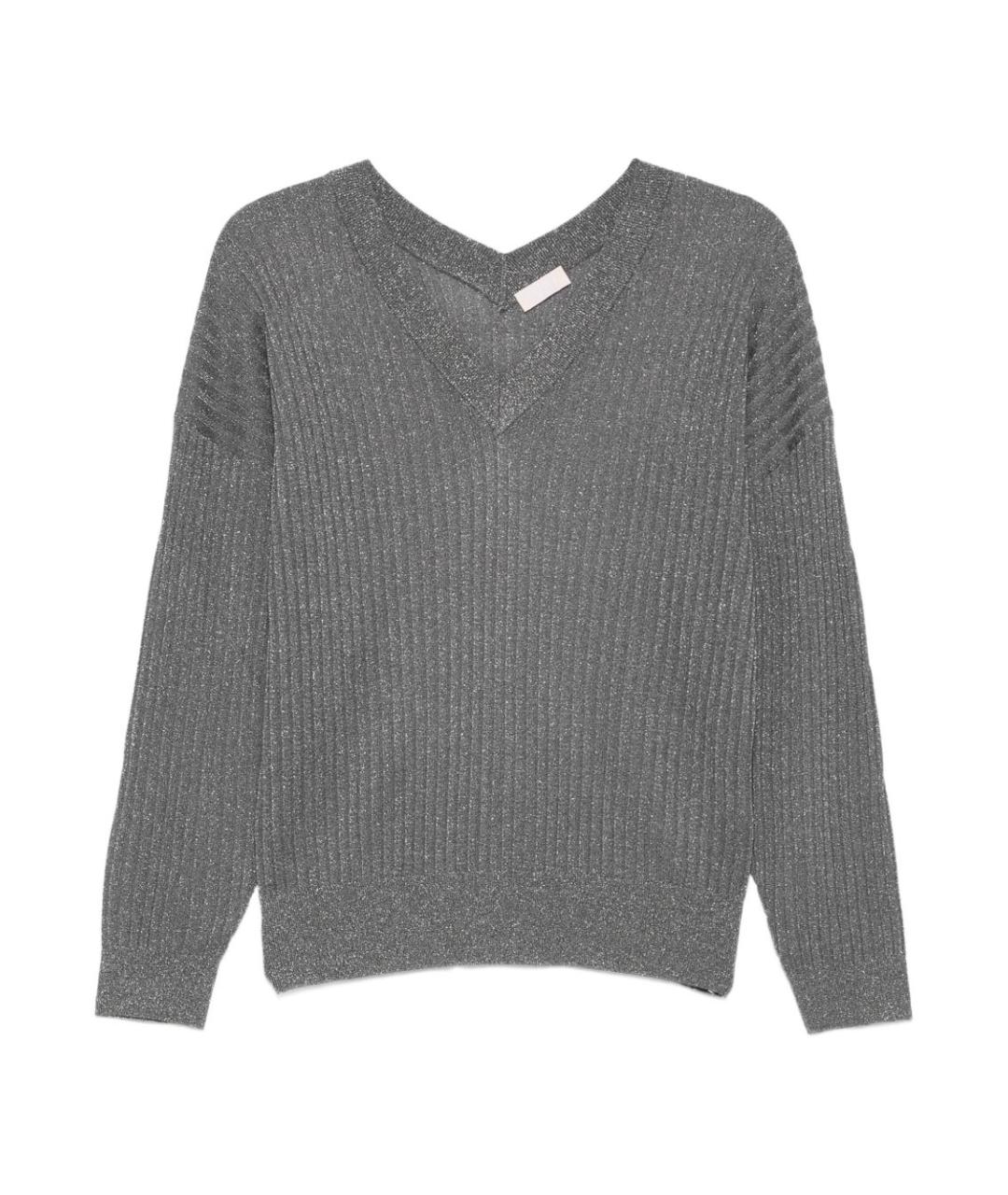 LIU JO Серый вискозный джемпер / свитер, фото 1