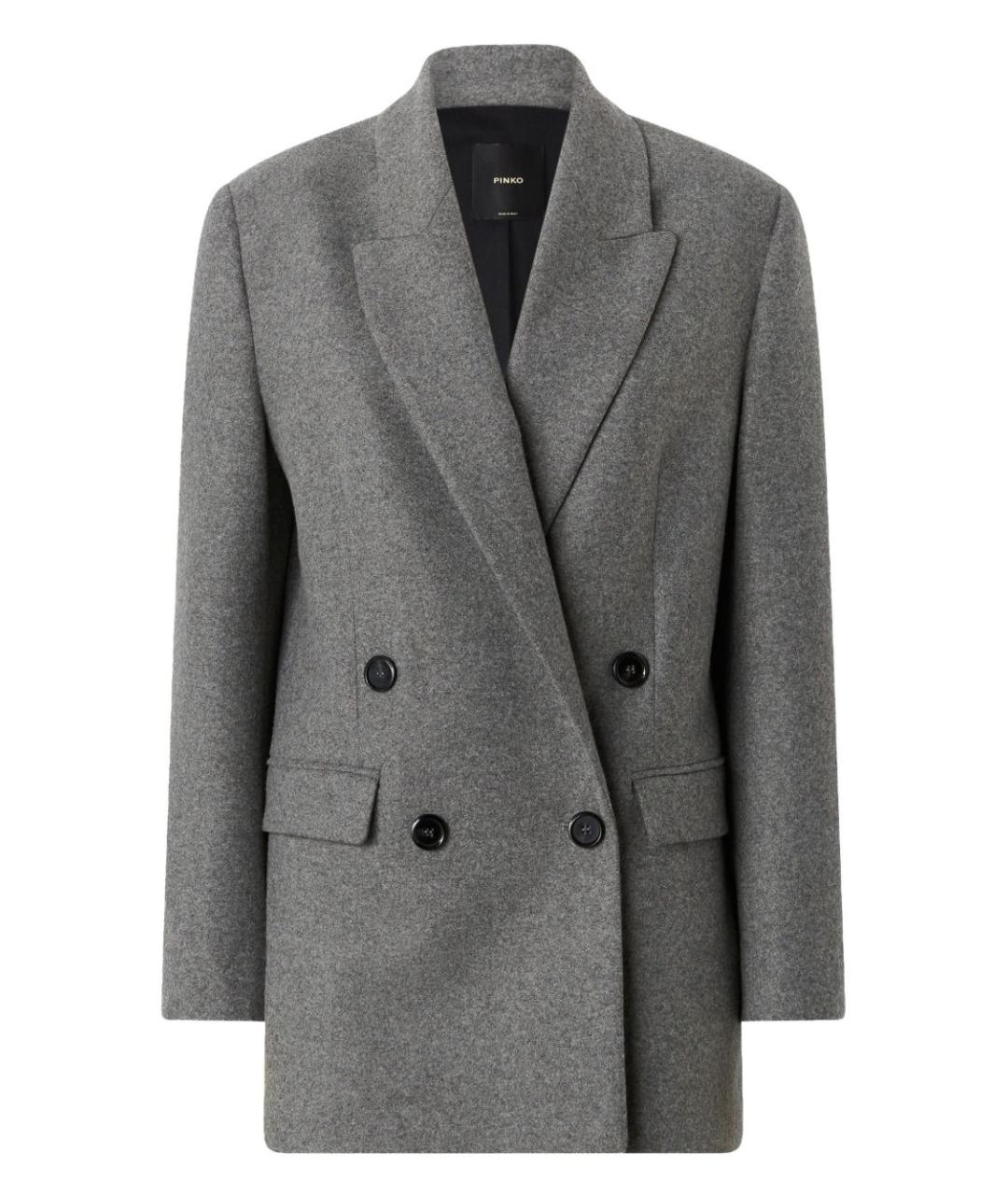 PINKO Серый полиэстеровый жакет/пиджак, фото 1