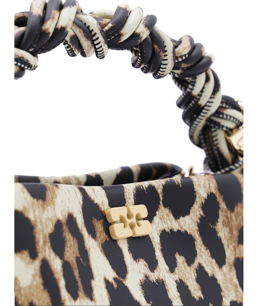 GANNI Мульти кожаная сумка с короткими ручками, фото 4