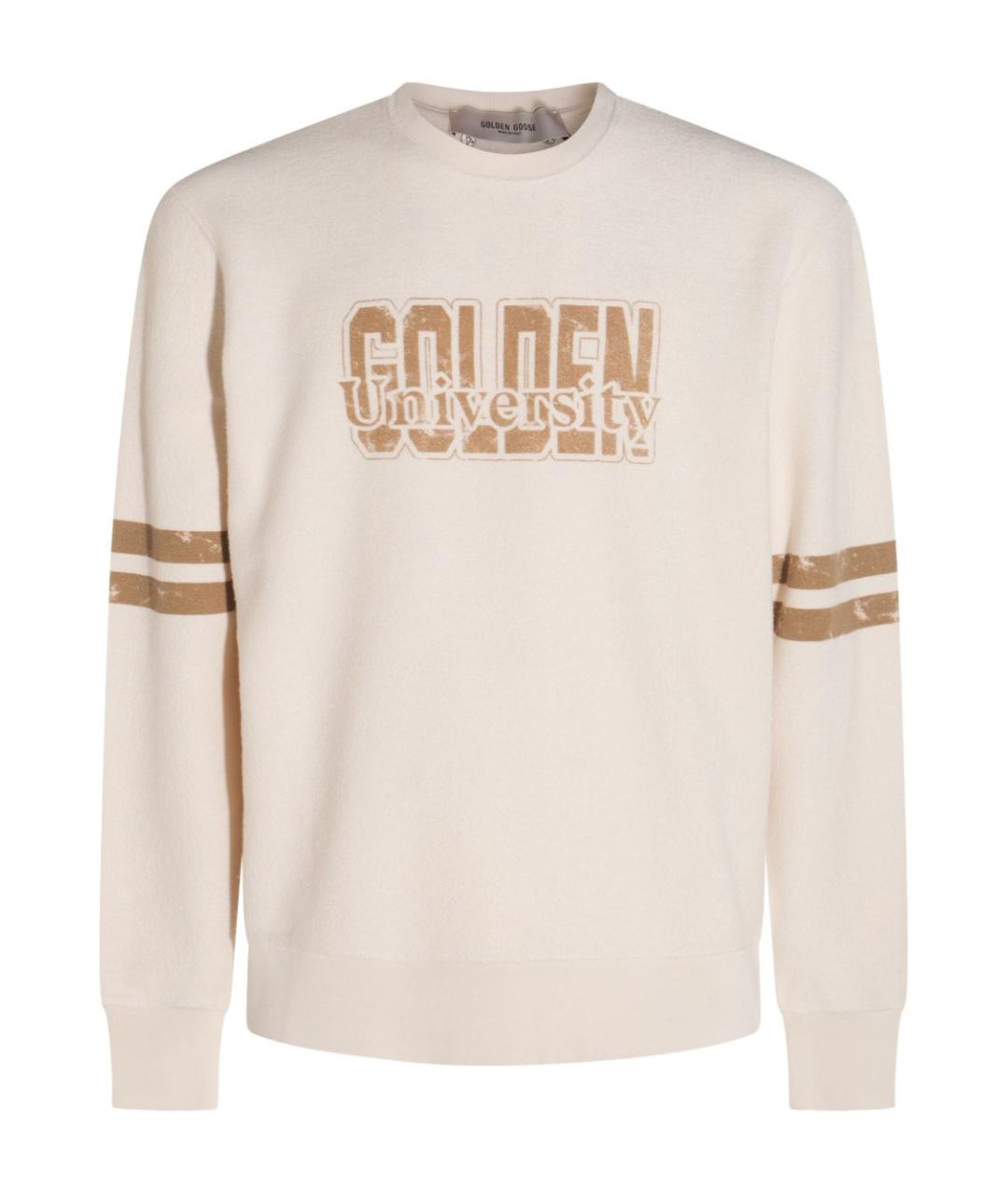 GOLDEN GOOSE DELUXE BRAND Бежевый хлопковый джемпер / свитер, фото 1