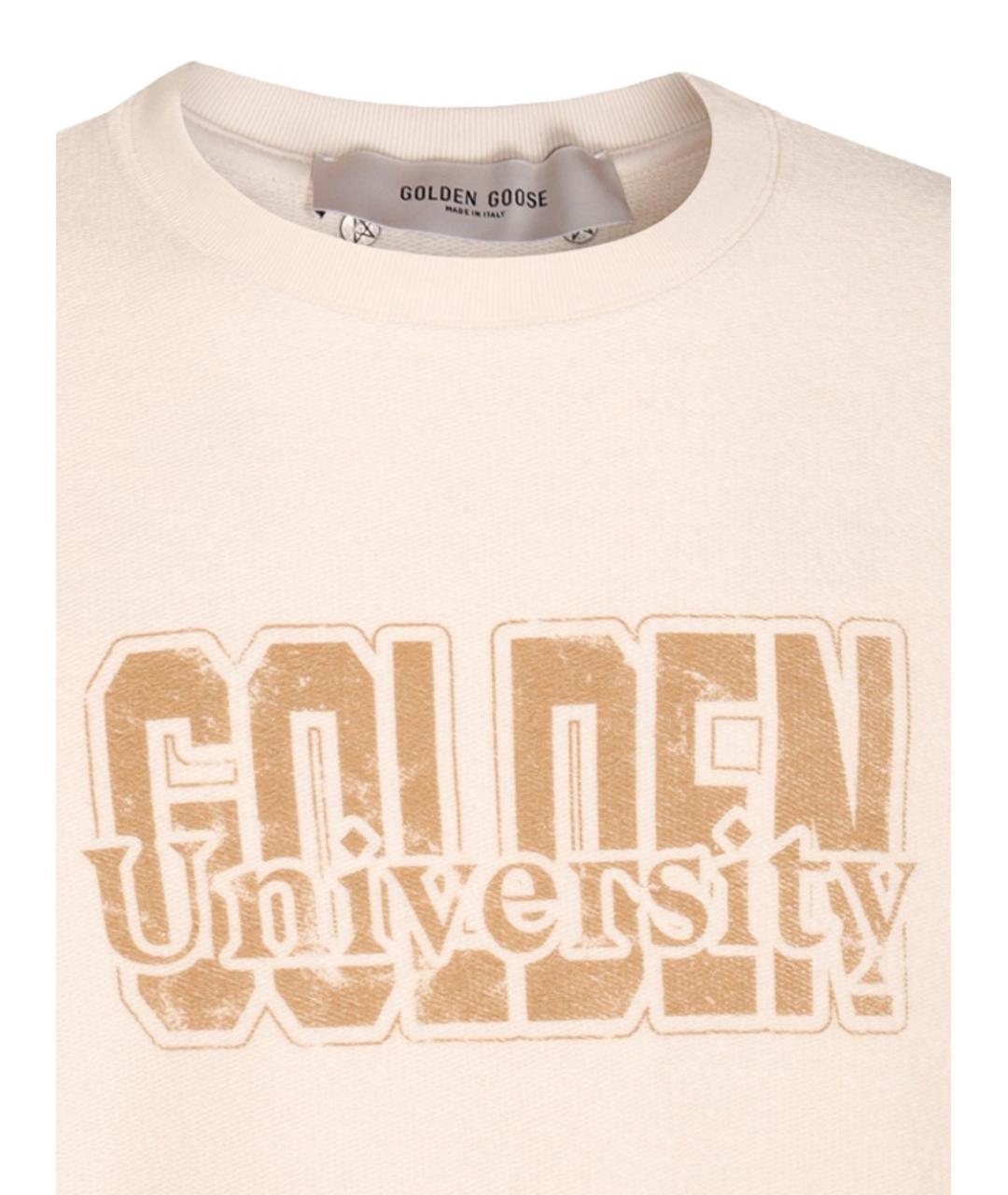 GOLDEN GOOSE DELUXE BRAND Бежевый хлопковый джемпер / свитер, фото 4