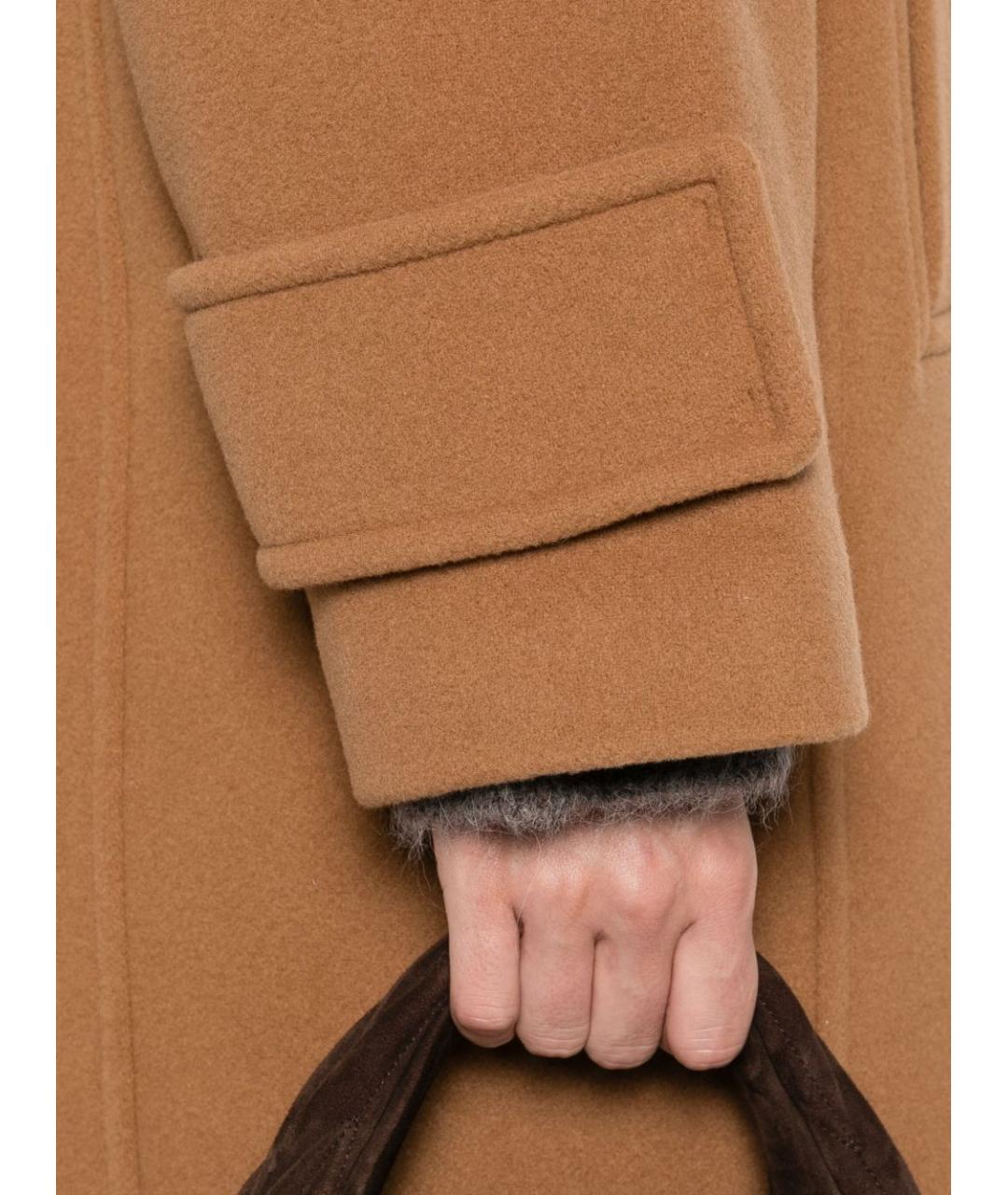 PINKO Коричневое шерстяное пальто, фото 5