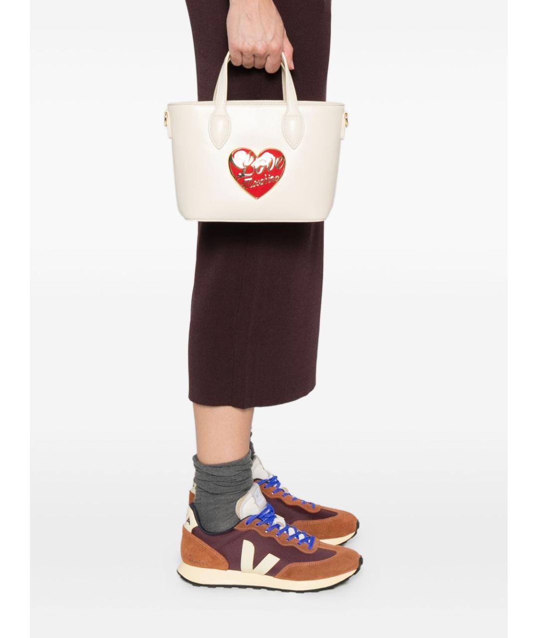 LOVE MOSCHINO Бежевая сумка через плечо из искусственной кожи, фото 2