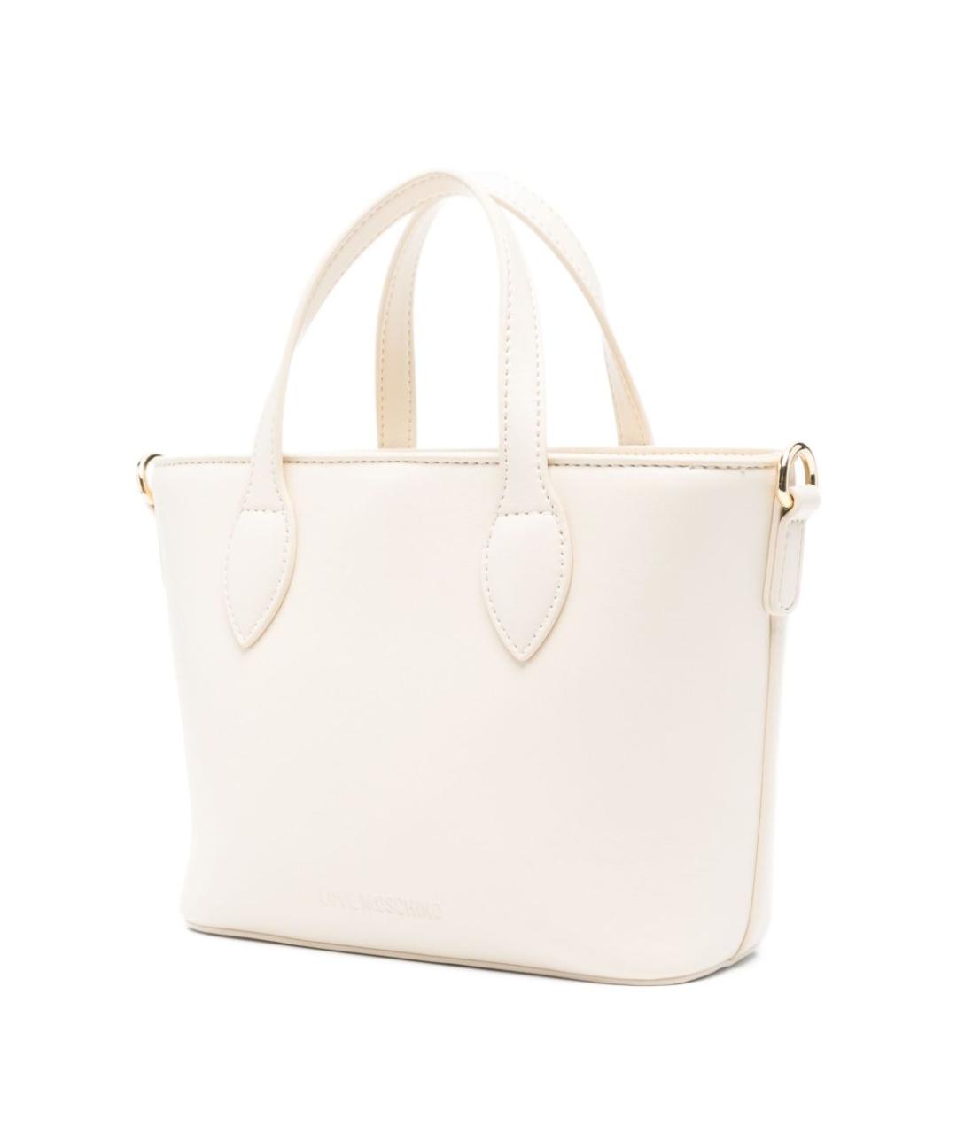 LOVE MOSCHINO Бежевая сумка через плечо из искусственной кожи, фото 3