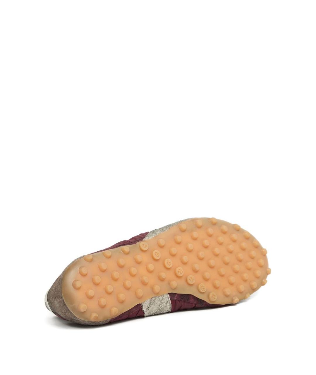 MAISON MARGIELA Бордовые текстильные кроссовки, фото 7