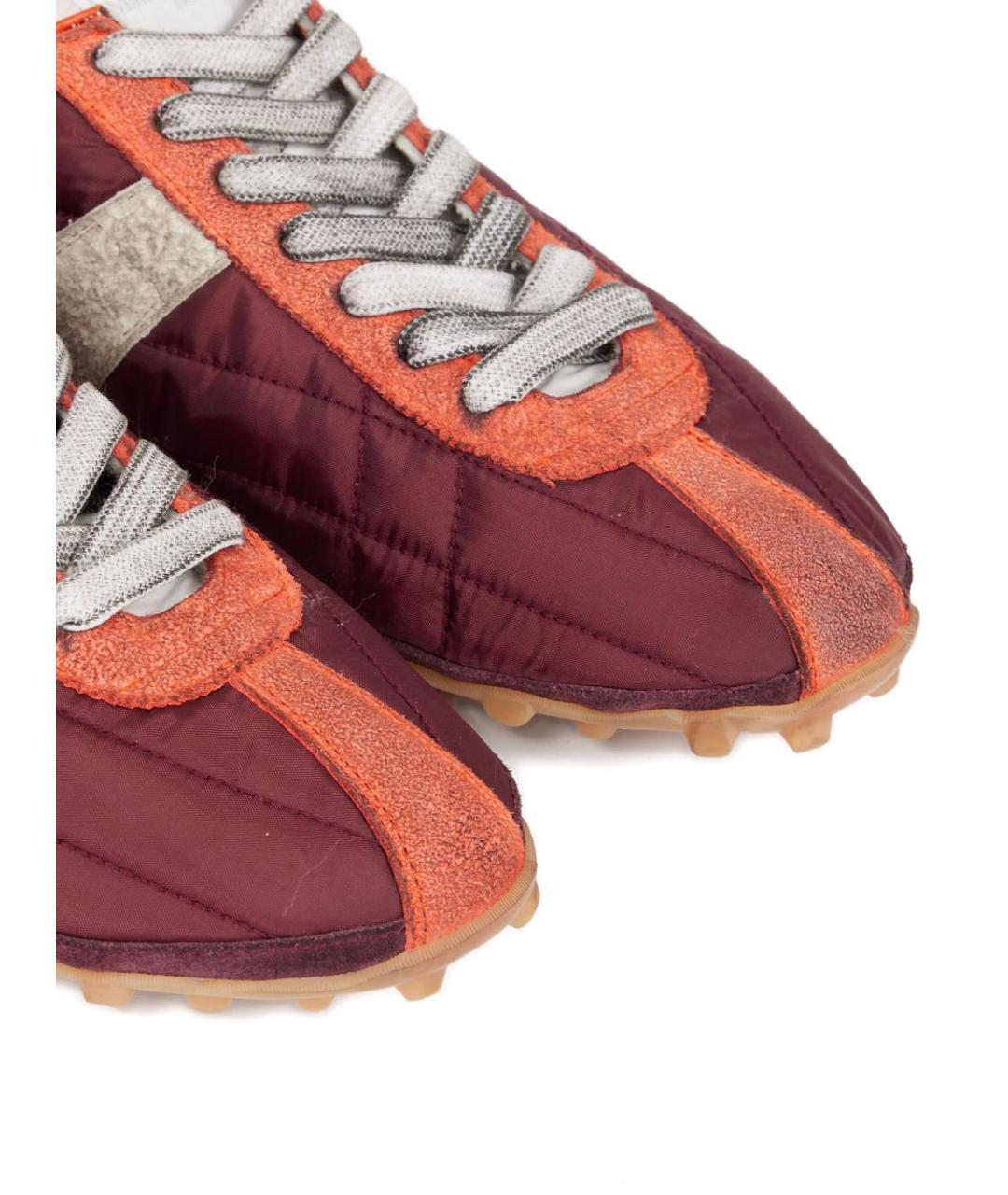 MAISON MARGIELA Бордовые текстильные кроссовки, фото 5