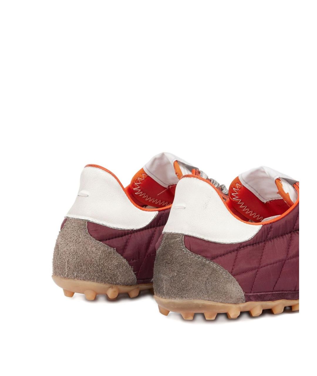 MAISON MARGIELA Бордовые текстильные кроссовки, фото 4
