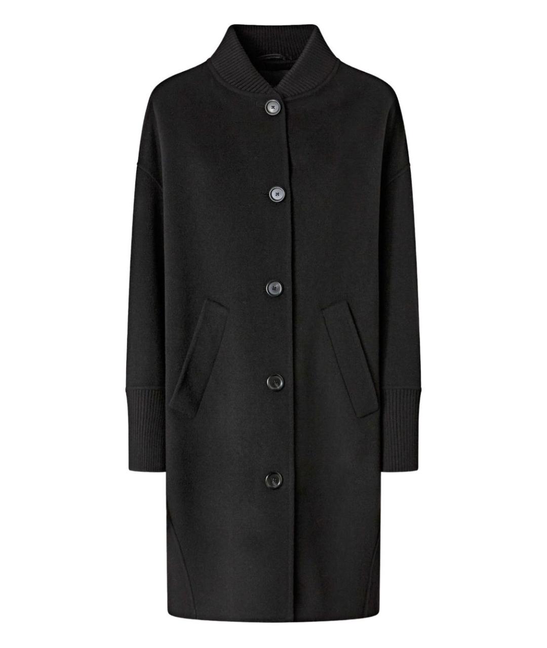 PINKO Черное шерстяное пальто, фото 1