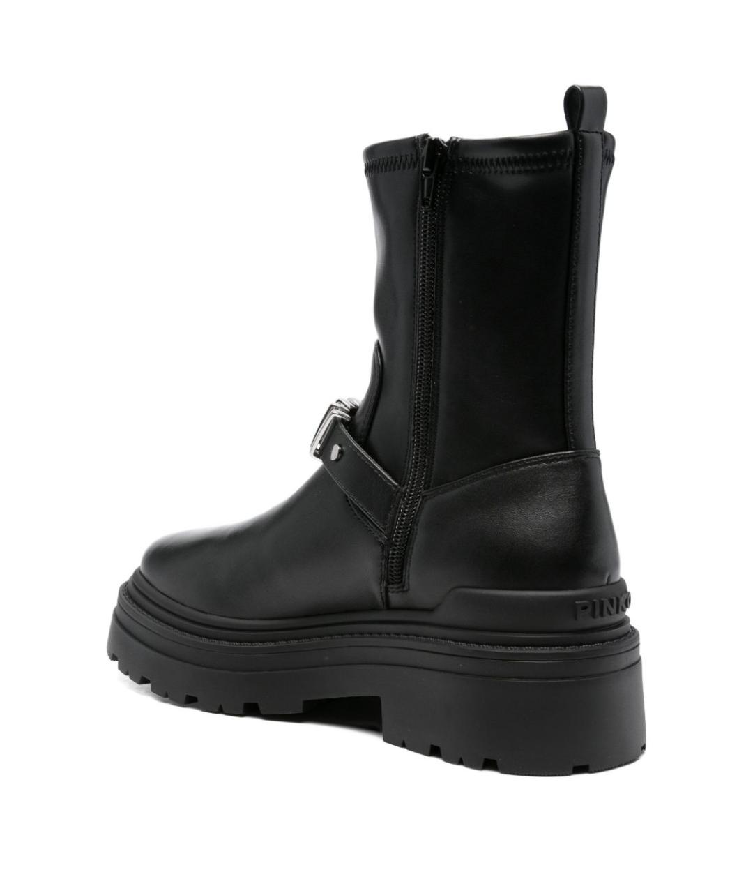 PINKO Черные кожаные сапоги, фото 2