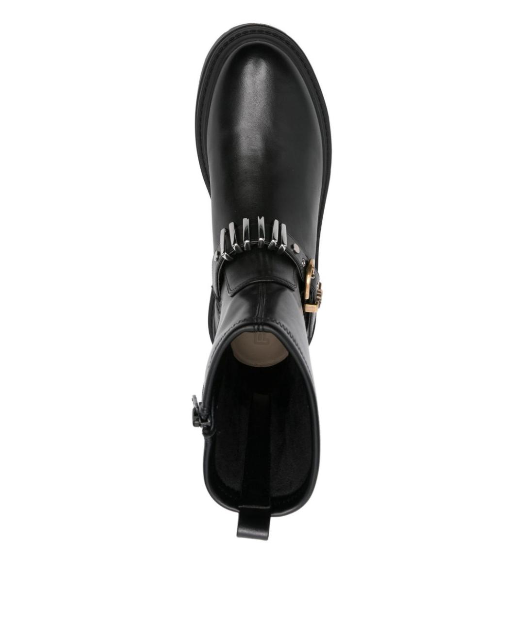 PINKO Черные кожаные сапоги, фото 4