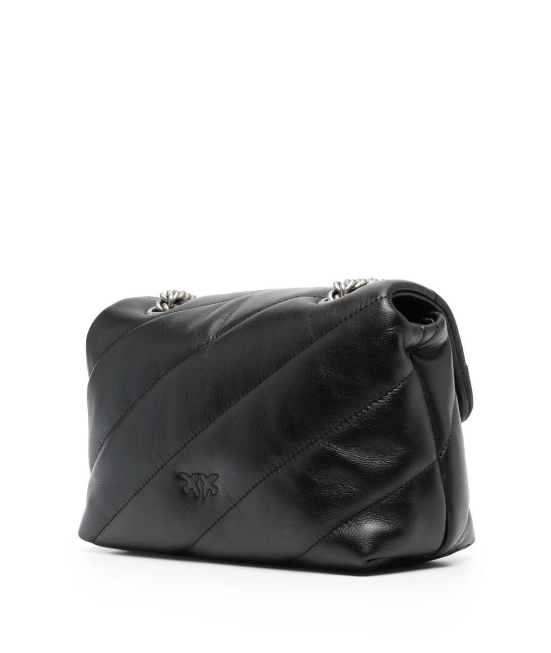 PINKO Черная кожаная сумка тоут, фото 3