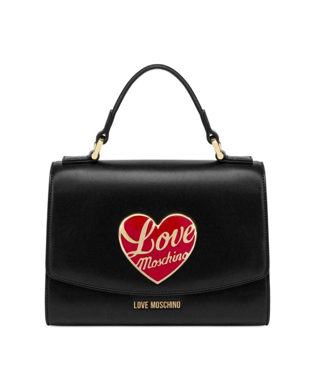 LOVE MOSCHINO Черная сумка с короткими ручками из искусственной кожи, фото 1