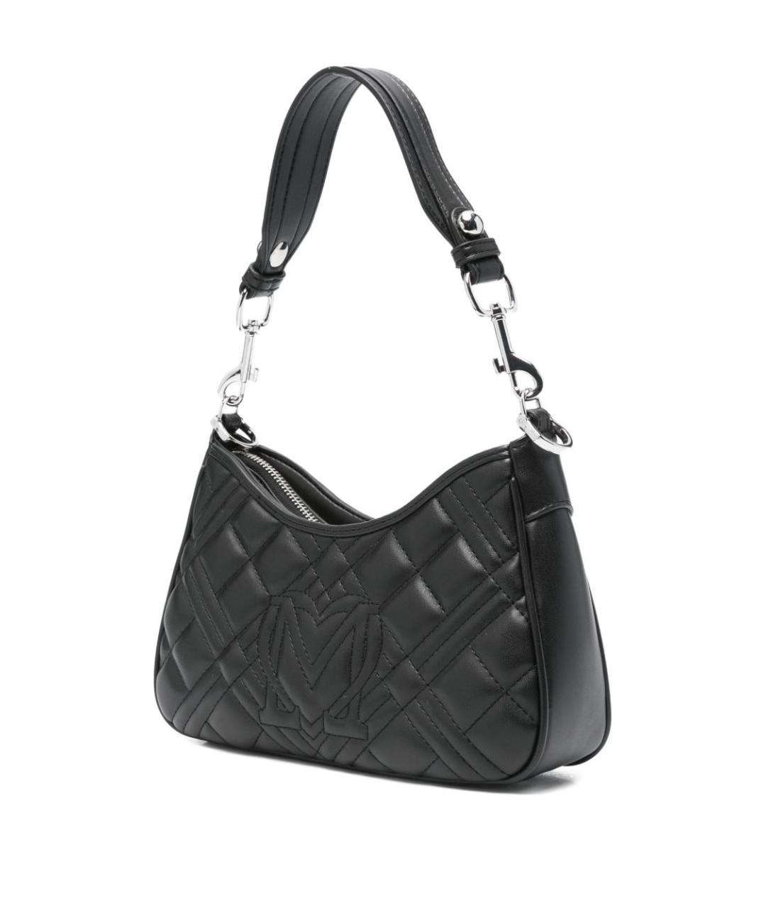 LOVE MOSCHINO Черная сумка с короткими ручками из искусственной кожи, фото 2