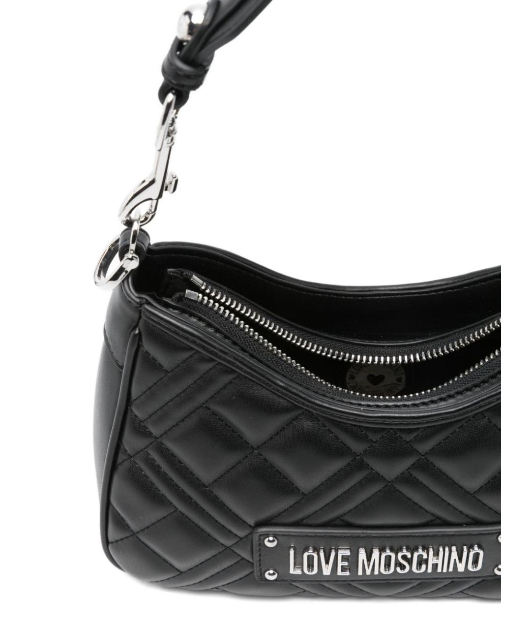 LOVE MOSCHINO Черная сумка с короткими ручками из искусственной кожи, фото 3