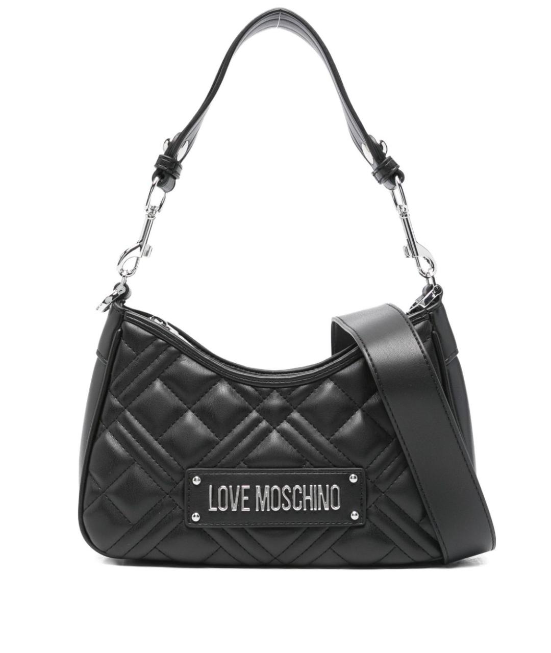 LOVE MOSCHINO Черная сумка с короткими ручками из искусственной кожи, фото 1