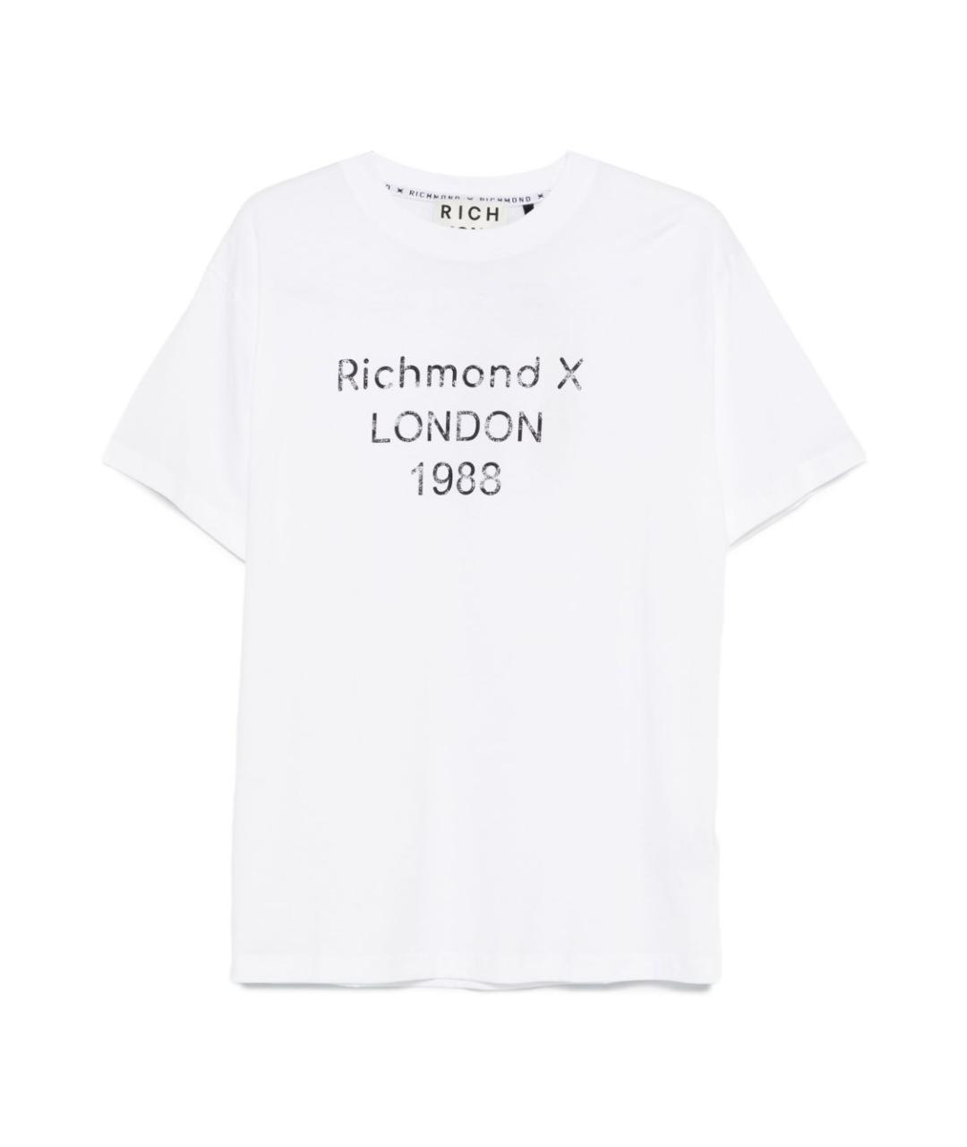 JOHN RICHMOND Белая хлопковая футболка, фото 1