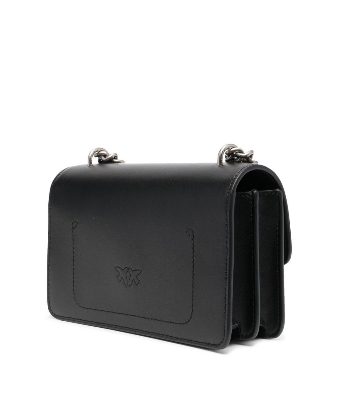 PINKO Черная кожаная сумка через плечо, фото 2