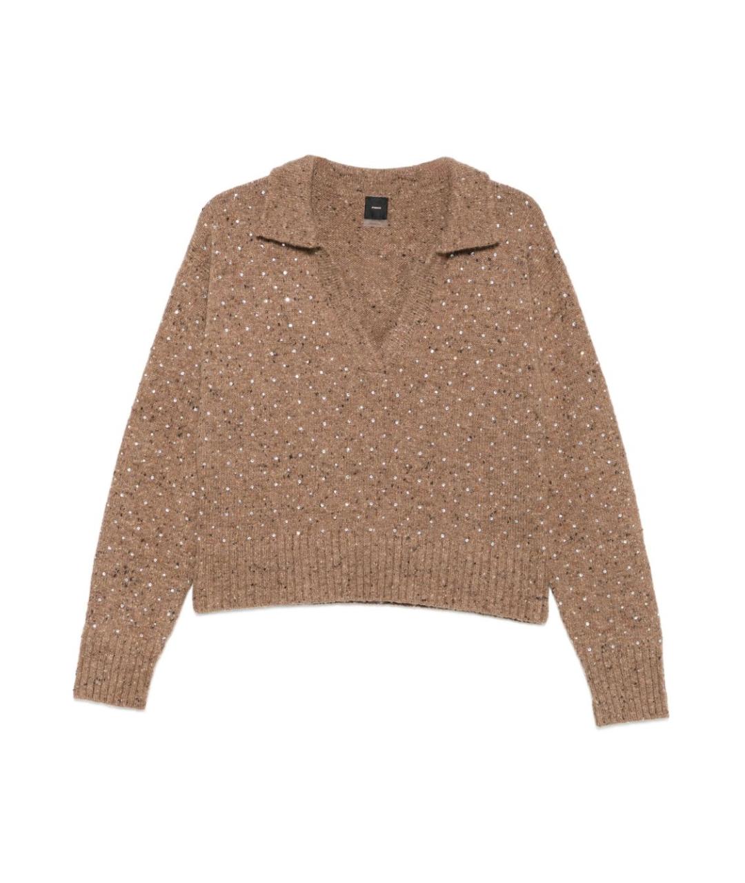 PINKO Бежевый шерстяной джемпер / свитер, фото 1