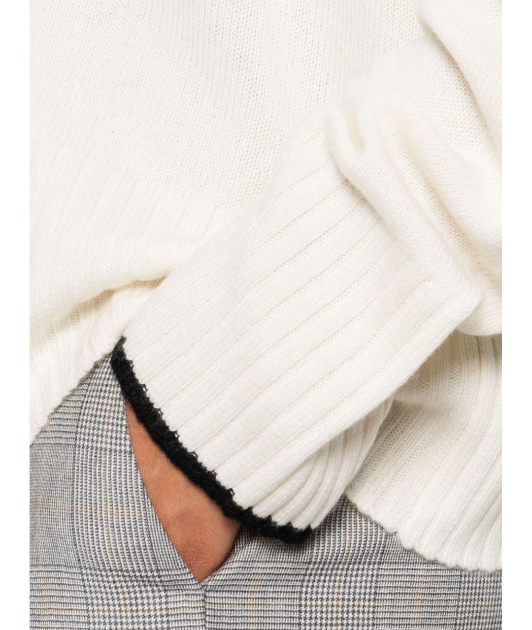 PINKO Белый шерстяной джемпер / свитер, фото 5