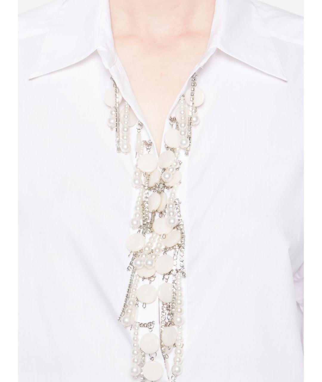 PINKO Белая хлопковая рубашка, фото 5